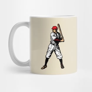 Vintage Baseball Player (Red) Mug